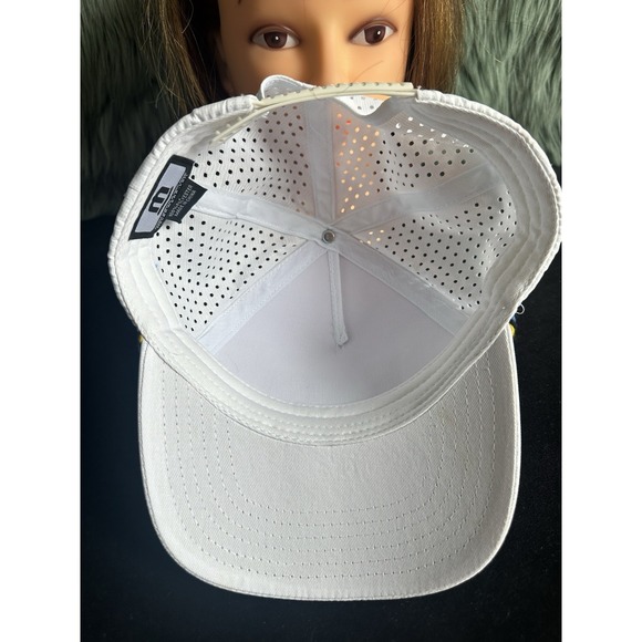 Tampa Bay Rays Adjustable Strap Mens Baseball Cap Hat White Melon Wear - Picture 7 of 9